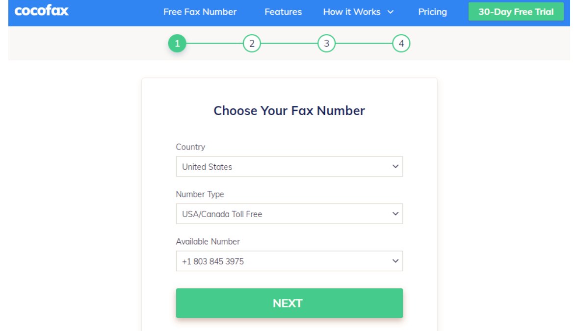 Free Trial Choose Fax Number